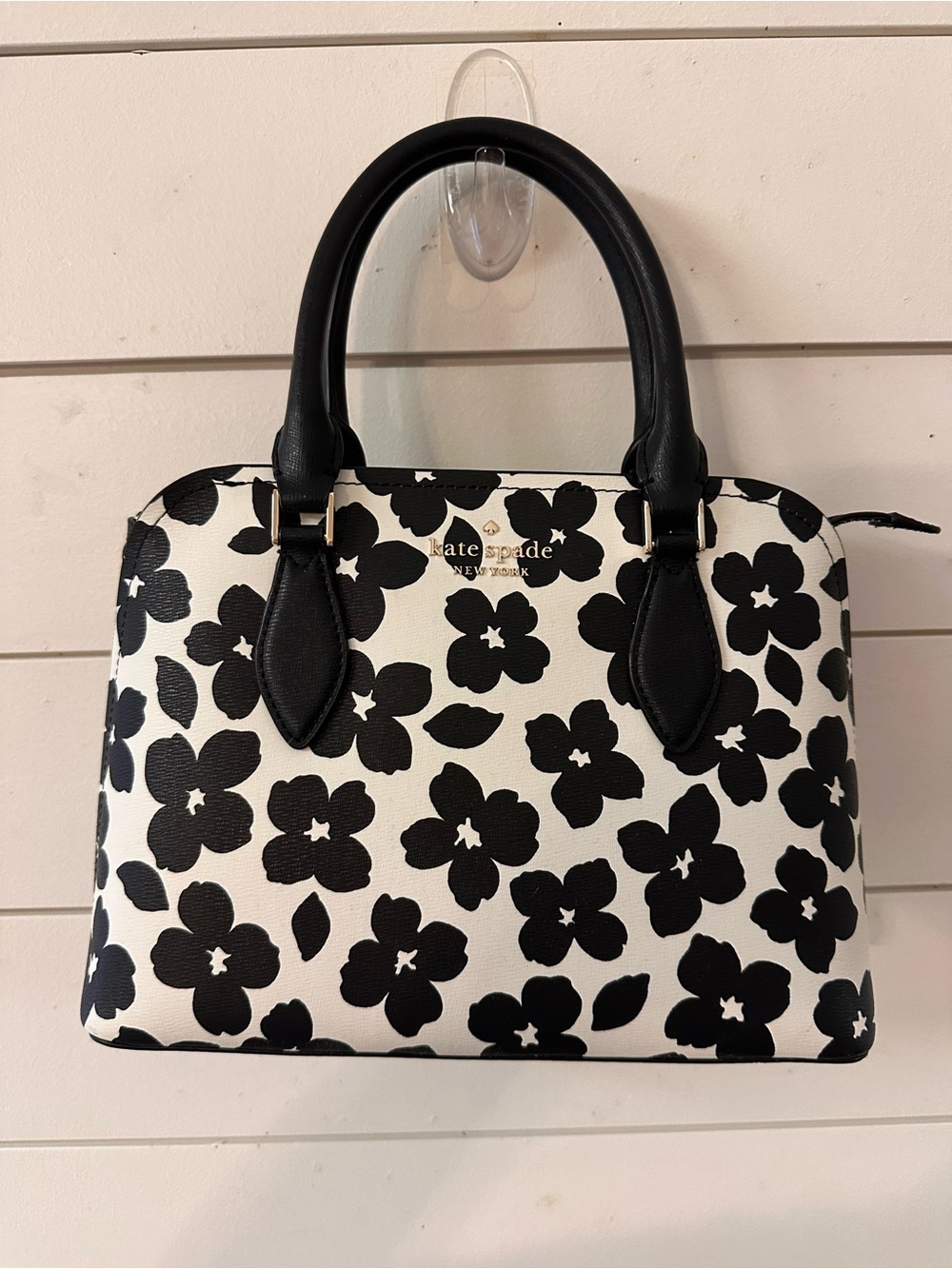 kate spade Black & White Floral Satchel